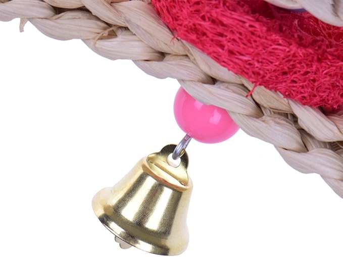 Hypeety Pet Bird Parrot Swing Chewing Toy Natural Sepa Takraw - Image 6