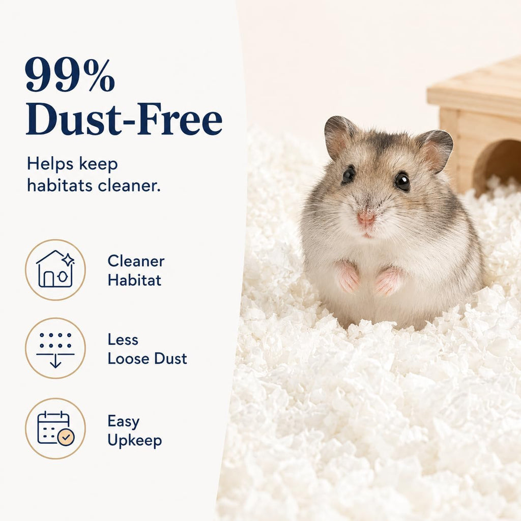 Hamster Bedding 50L, Dust-Free Odor Control Paper Bedding for Small Animals