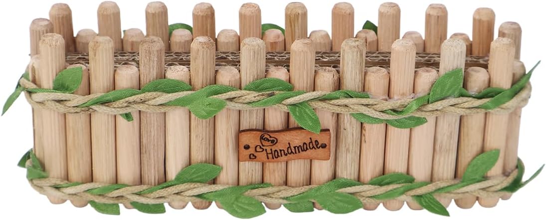Hamster Cage Sprays Flower Foraging Holder - Natural Wood Feeding Stand, Small Pet Habitat Accessories for Hamsters Mouse Guinea Pig Dwarf Gerbils Syrian Mice (Lace - Rectangle)