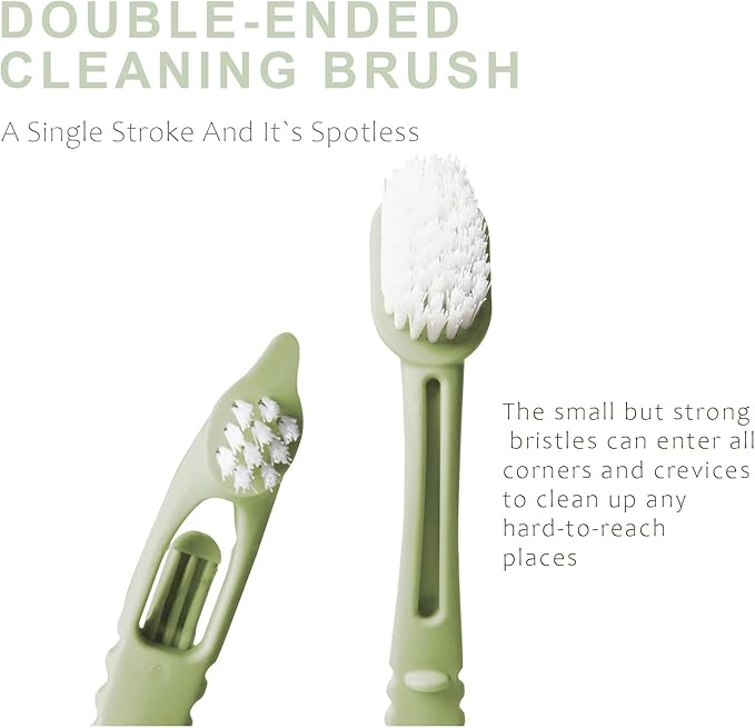 Bird Cage Cleaning Brush, Two Brush Heads, Long-Handled Tool - Image 4