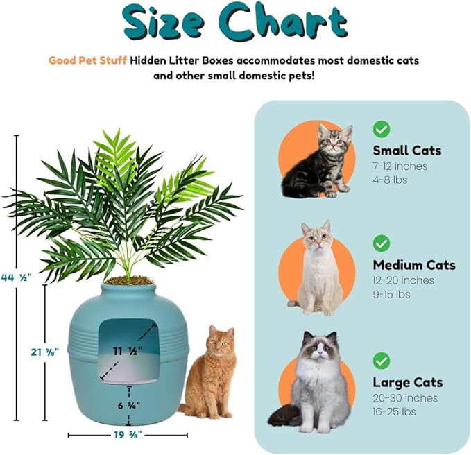 Good Pet Stuff Hidden Litter Box Planter, Decorative Cat Litter Enclosure - Image 6