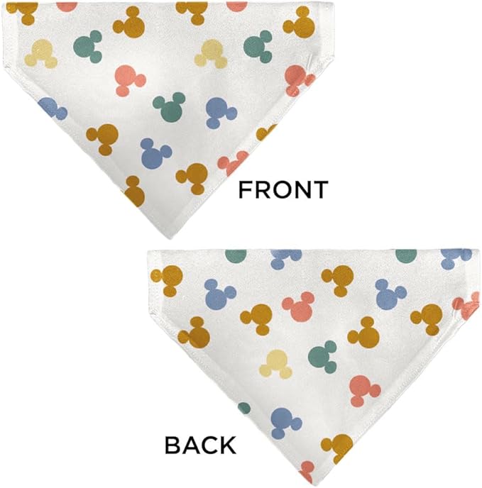 Disney Pet Bandana Mickey Mouse Ears Icon Scattered White Slip On Collar - Image 3