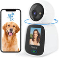 Noorio 2K Indoor Camera with Two-Way Video Calling,360° PTZ Pet Camera