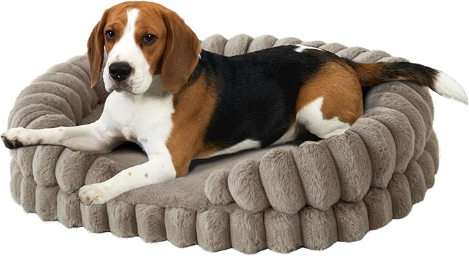 BALANCE Calming Dog Bed for Medium Sized Dogs, 30 Inches Oval Washable Pet Bed by BalancePet
