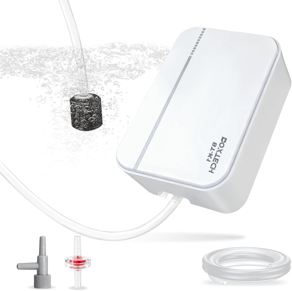 Boxtech Fish Tank Air Pump, Ultra-Quiet Aerator 2W