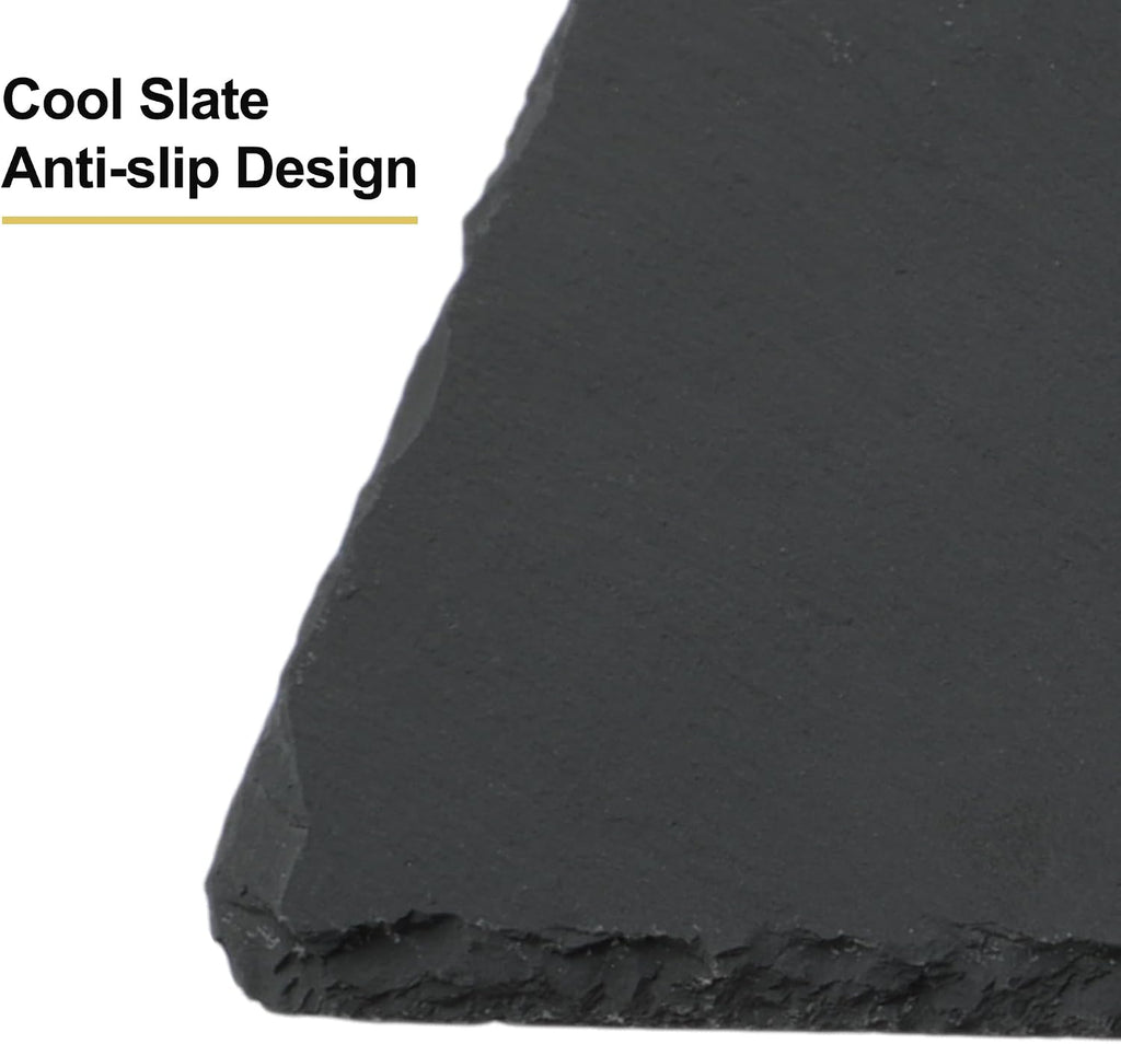 Reptiles Slate Rocks, Basking Surface Reptile Basking Platform, Enhances Climbing Activity, 9.84"x4.72", Black Gray