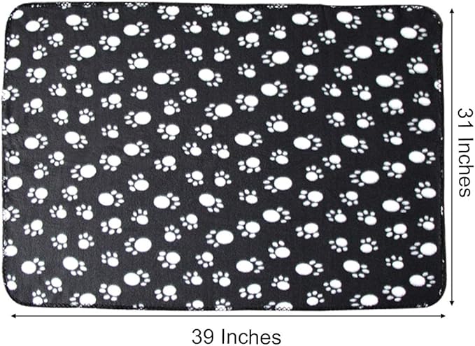 Comsmart Dog Blankets for Small Dogs, 6 Pack Puppy Blanket Cute Paw Print Pet - Image 5