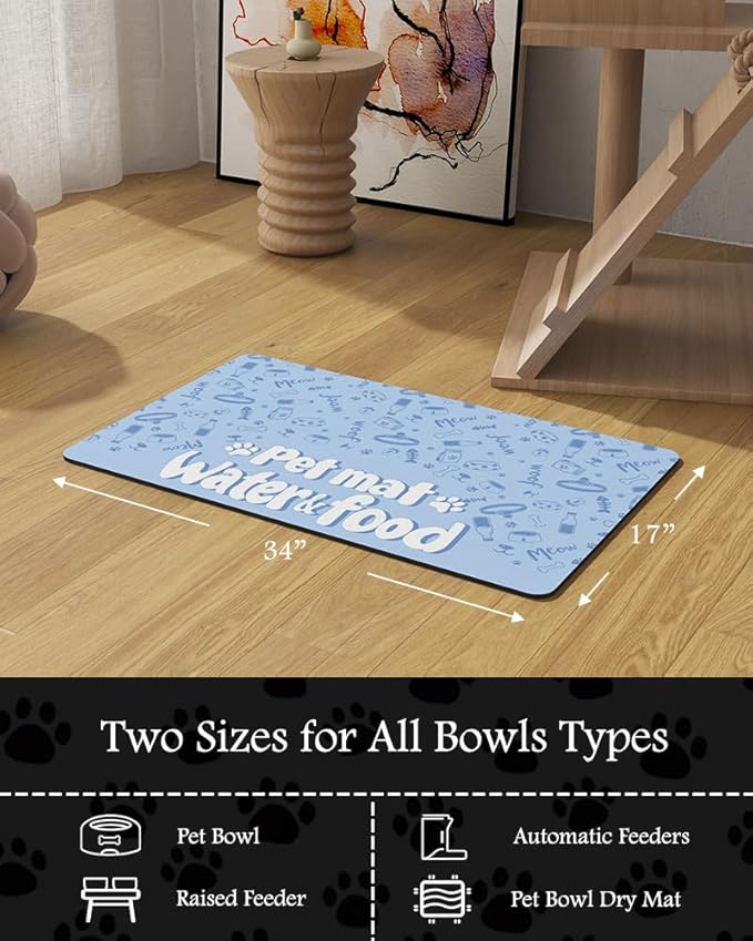 Pet Feeding Mat-Absorbent Dog Mat - Image 7