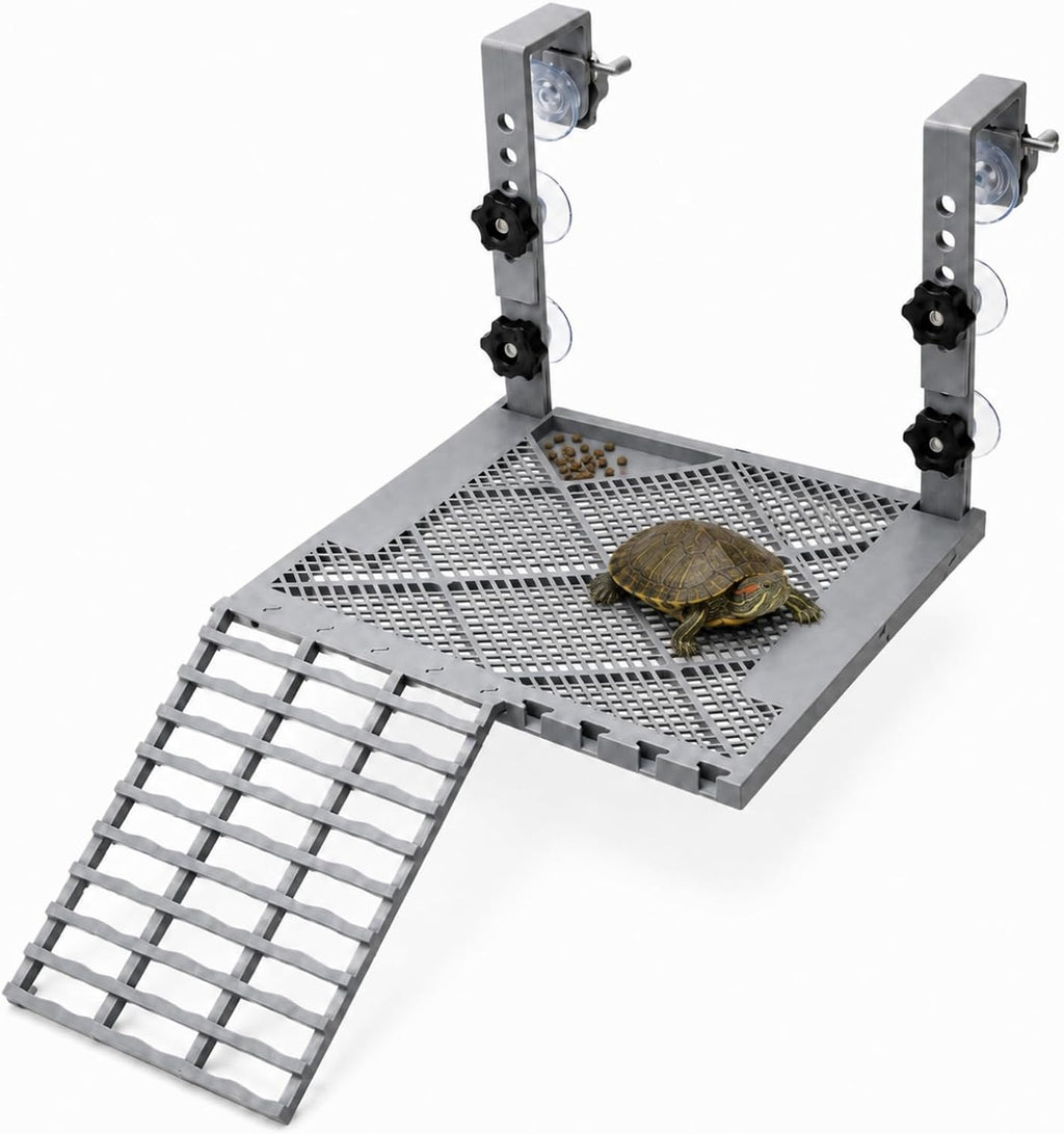 Hanging Turtle Basking Platform with Ramp and Feeding Tray