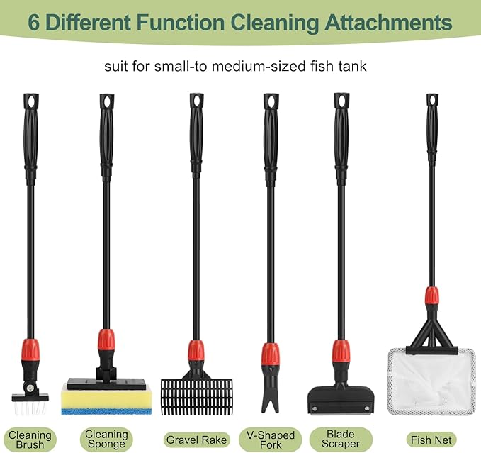 hygger Multi-Use Fish Tank Cleaner, 6 in 1 Aquarium Cleaning Tools Kit - Image 7