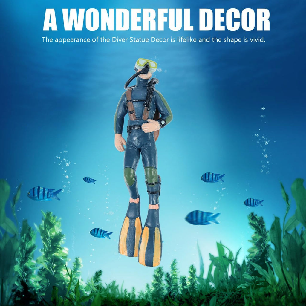 DOITOOL Aquarium Aquanaut Decoration Diver Decor Set 5.11X1.57X5.90in Lifelike Statue for Fish Tank Landscape Fresh and Salt Water Aquarium Decor 5 pcs