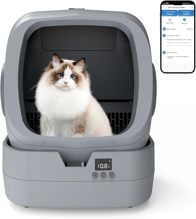 Automatic Cat Litter Box Self Cleaning by UPFAS
