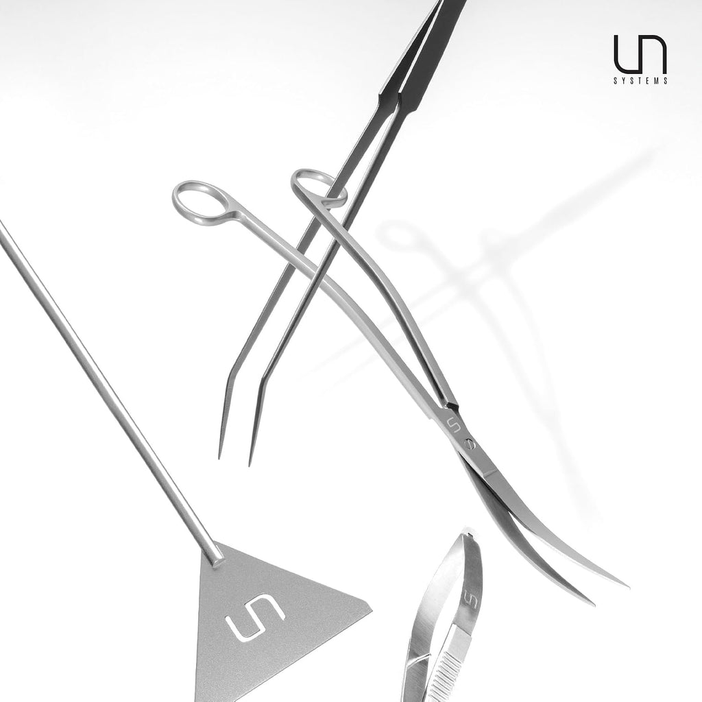 Ultum Nature Systems UNS Aquascaping Tools - Stainless Steel, Rust Resistant, Freshwater Planted Tank, Saltwater Reef Aquarium Maintenance Accessory - Substrate Shaping - Sand Flattener, Grey