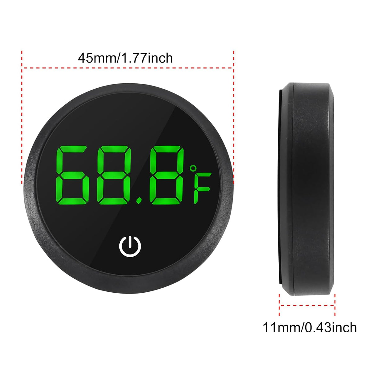 ACEIRMC 4pcs Fish Tank Digital Thermometer Accurate LED Display to ±0.9°F Tank Thermometer Aquarium Temperature Measurement Suitable for Fish, Axolotl, Turtle or Aquatic