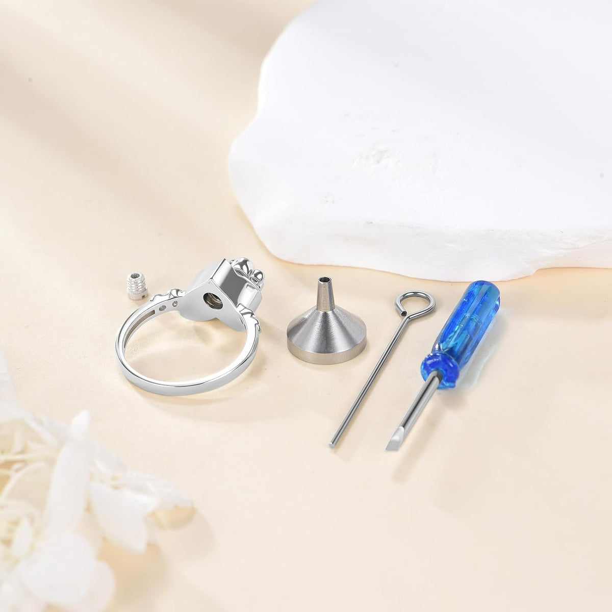 Urn Ring for Ashes Sterling Silver Urn Ring Keepsake Memorial Jewelry Gifts for Women