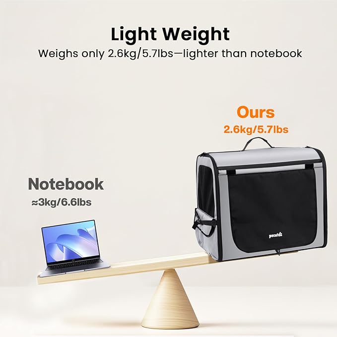 Dog Car Carrier Light Weight 24×17.7×20.5in, Dog Carrier Easy to Assemble - Image 4