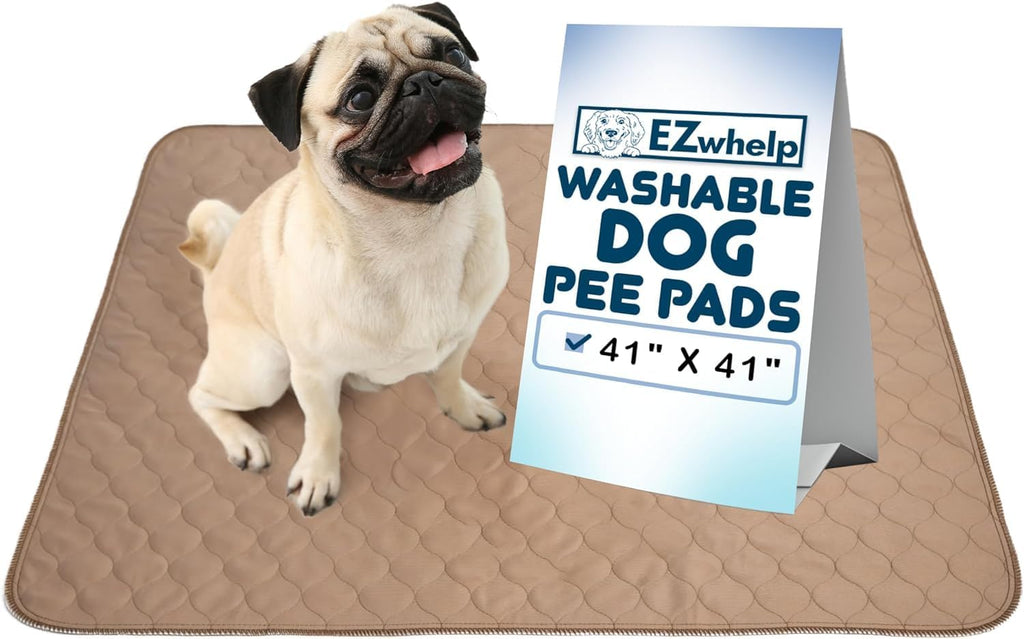 EZwhelp Reusable Dog Pee Pad, Waterproof Mat 41x41 in w/Grommets, 1 Pack