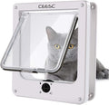 CEESC Medium Cat Door for Interior/Exterior Door, Weatherproof, Rotary 4 Way by CEESC