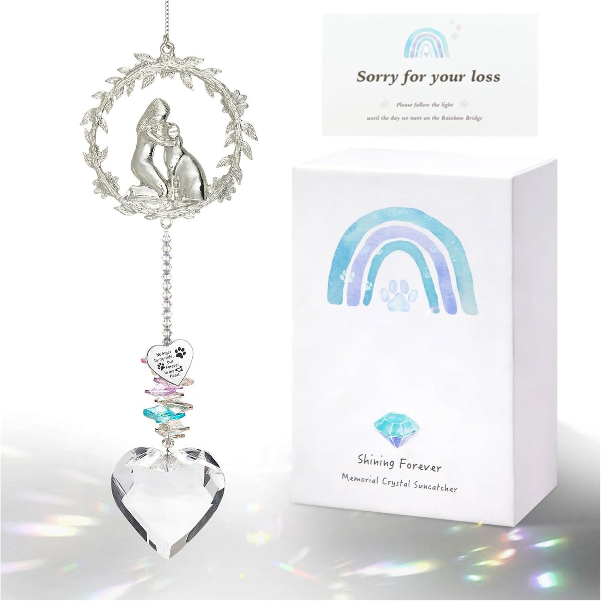 Dog Memorial Suncatcher, Loss of Dog Sympathy Gifts, Dog Remembrance Gift