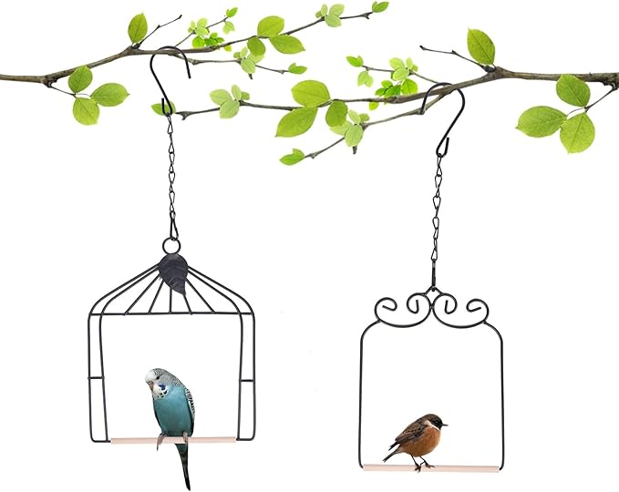 2PK Metal Frame Hummingbird Swings and Perches by XYADX