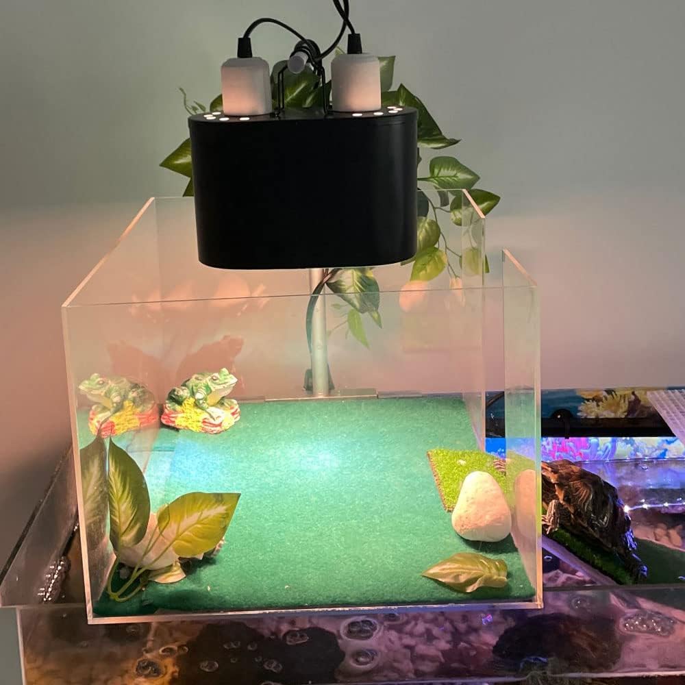 Dual Reptile Light Fixture with Independent Switches