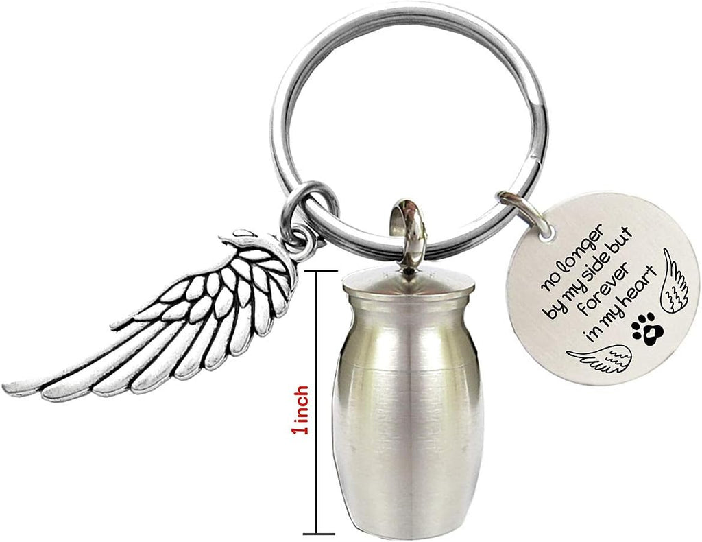 Small Cremation Urn for Pet Ashes Mini Pet Memorial Ashes Holder Key Chain Pet Keepsake Urn Keychain for Dog Cat Pets