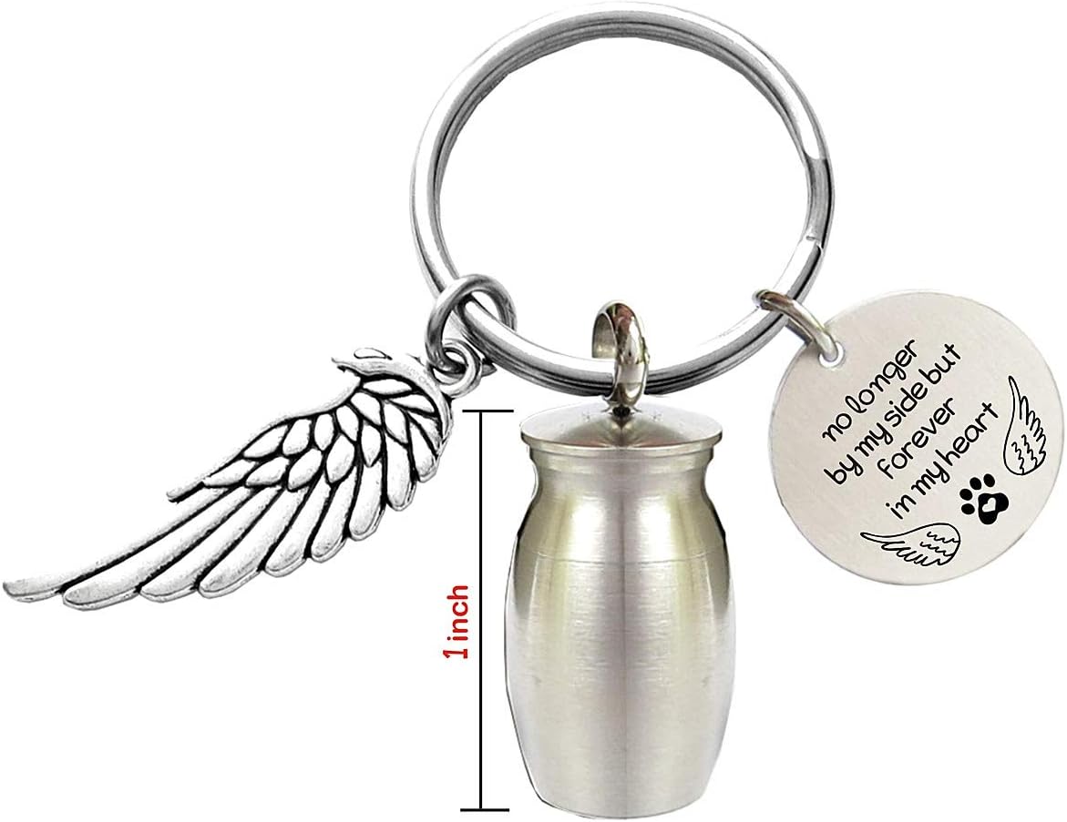 Small Cremation Urn for Pet Ashes Mini Pet Memorial Ashes Holder Key Chain Pet Keepsake Urn Keychain for Dog Cat Pets