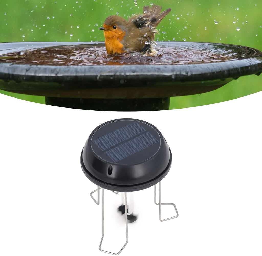 Agatige Bird Bath Solar Swing Device, 5v 0.5w Stainless Steel Water Agitator Bird Bath Solar Panel Wiggler Bubble Device for Garden Ponds Pool Scenery