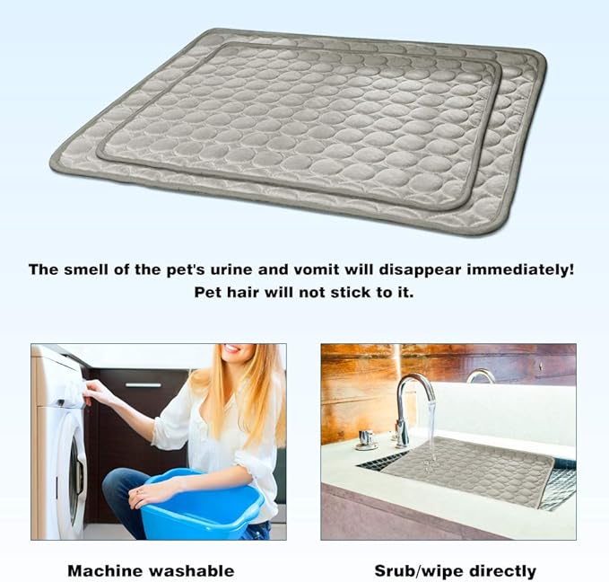 Washable Dog Cooling Mat Ice Silk Cooling Mat - Image 7
