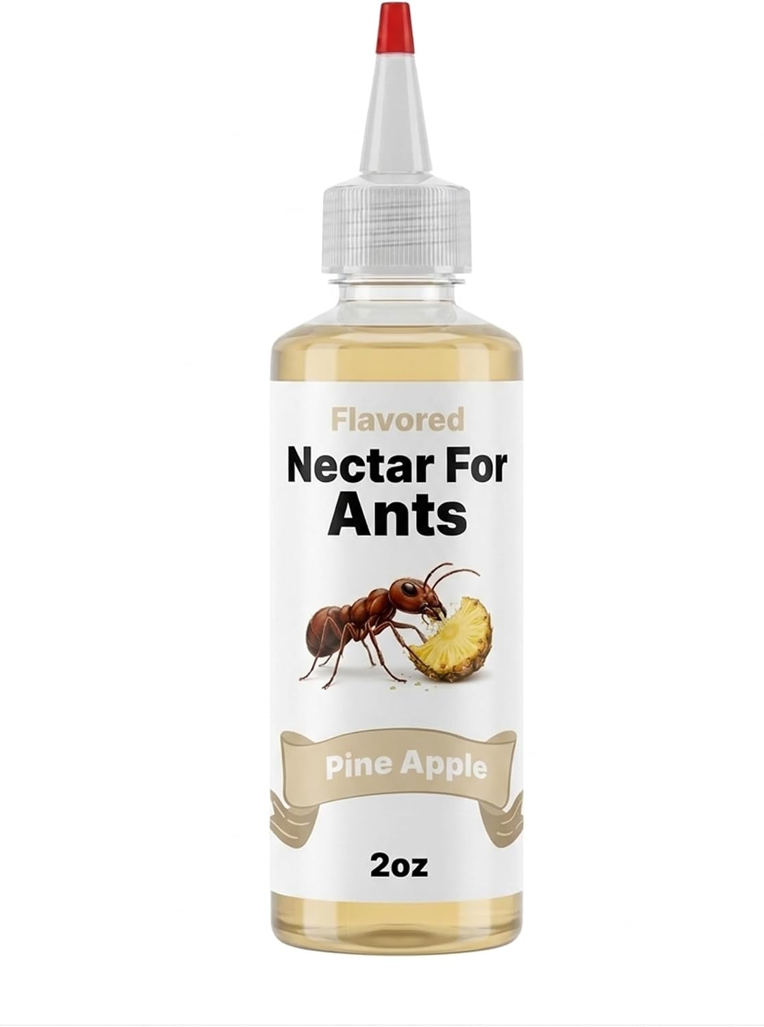 CTWPets Flavored Nectar for Ants — Liquid Ant Food with Electrolytes | Sugar Water Feeding Supplement | 5 Flavors | 2 fl oz (Strawberry)