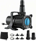 OYO WATER Pond Pump, 5100 GPH Adjustable Flow Submersible Water Pump with Filter Bag, UL Listed Copper Motor, IPX8 Waterproof 20.3ft Cord for Koi Pond, Fountain, Waterfall, Hydroponics, Irrigation