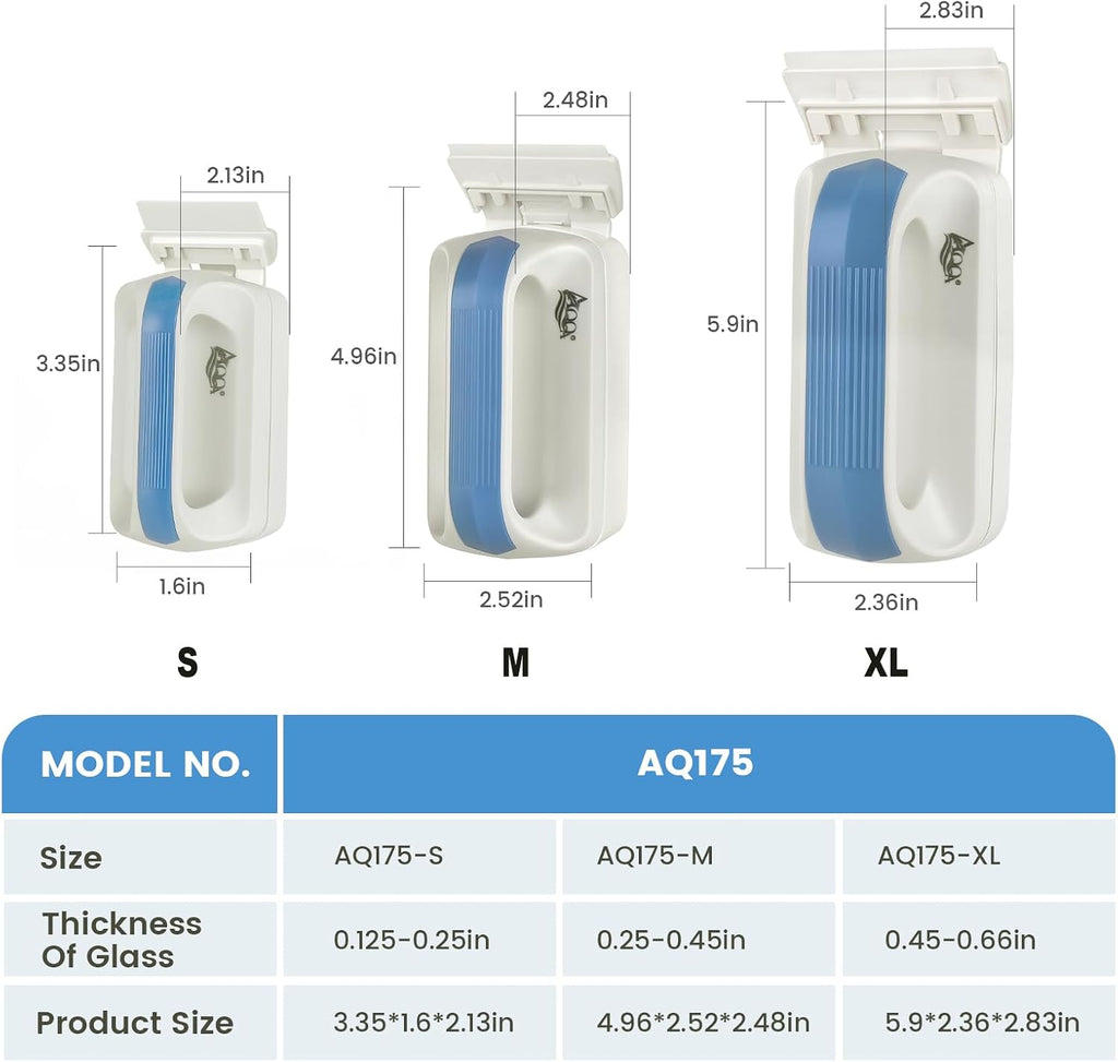 AQQA Aquarium Magetic Glass Cleaner Brush