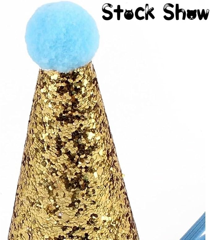 CheeseandU Pet Cute Birthday Party Cone Hat and Bow tie Collar Set - Image 5
