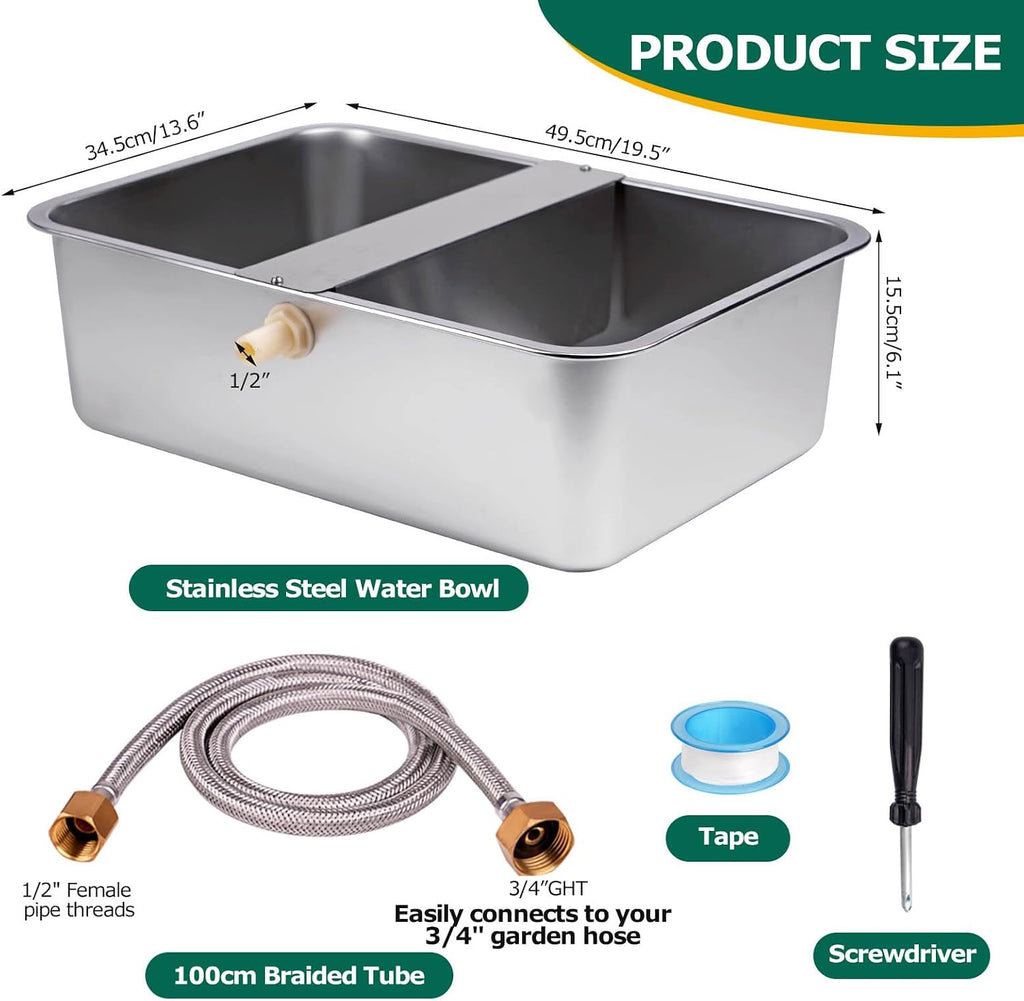 6 Gallon Automatic Dog Water Bowl Dispenser Outdoor Dog Waterer
