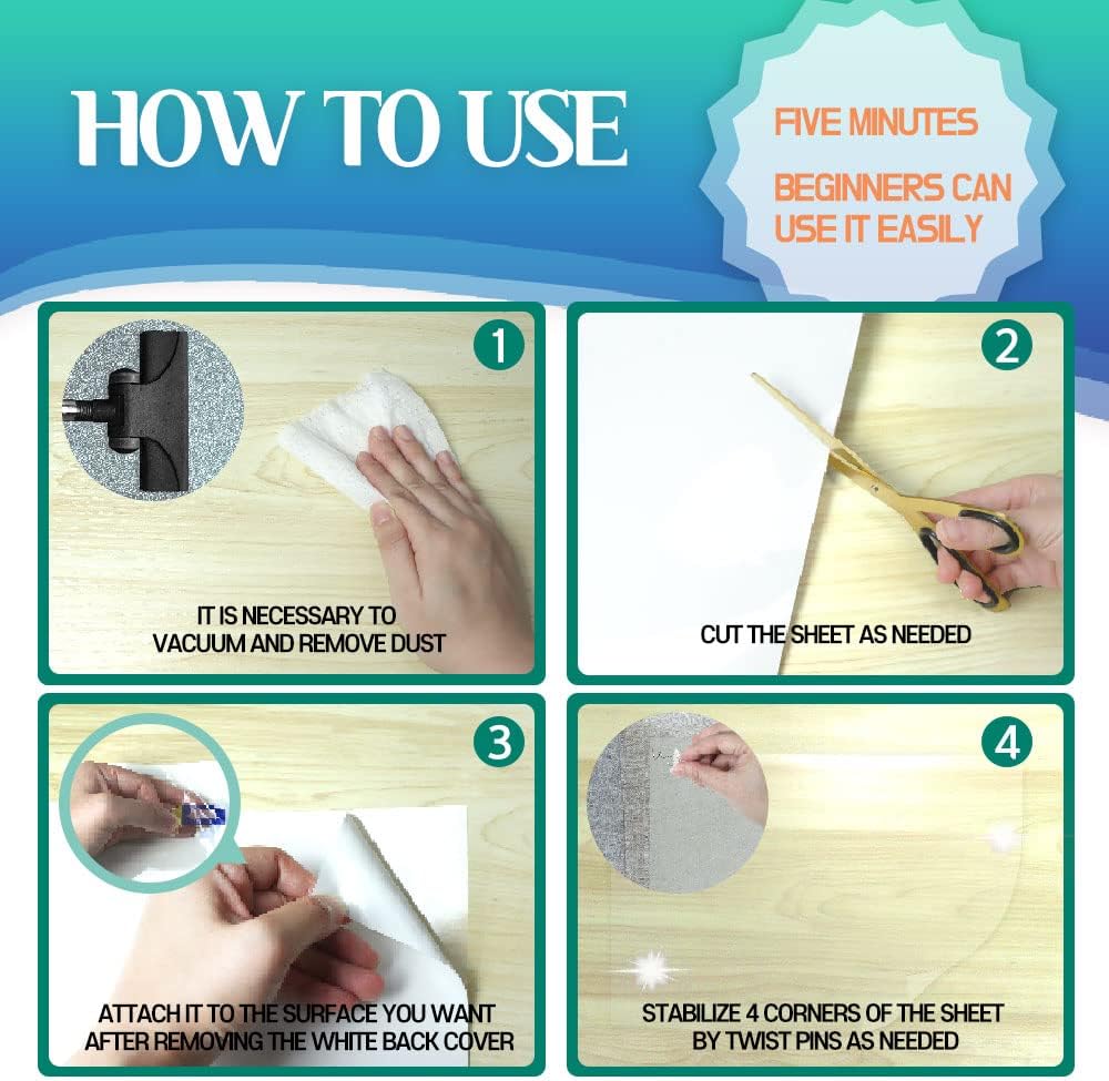 HA SHI Cat Scratch Furniture Protector, Clear, 10 Sheets + 60 Pins