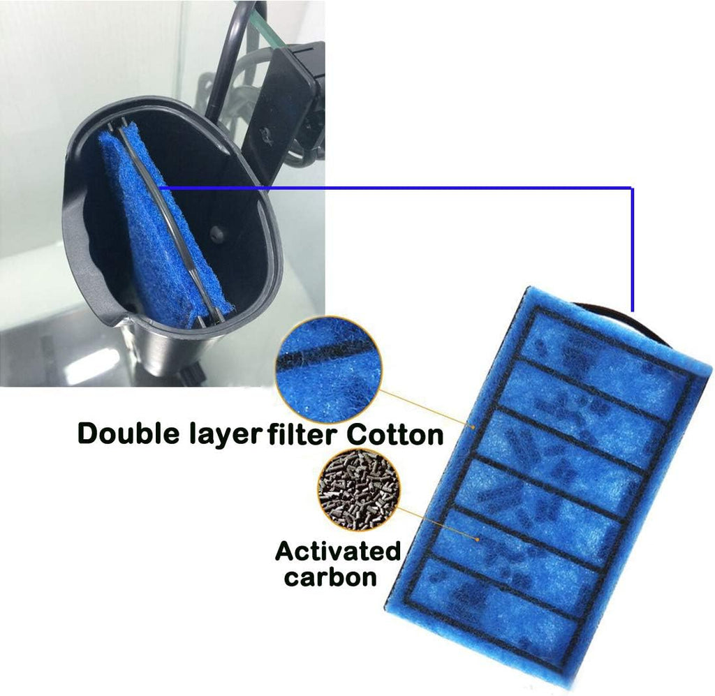 5PCS Filter Cartridges Replacement for Turtle Tank Filter Aquarium Internal Filter Accessories, 5 PCS Filter Cartridges