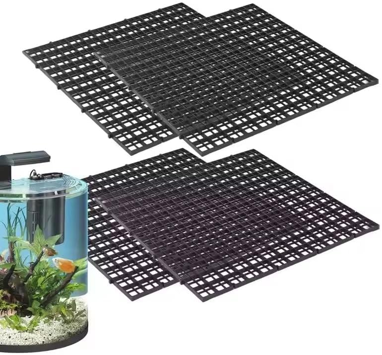 12 Pack 12inch（30cm） Square Aquarium Bottom Filter Mesh Partition Dividers Grid Plate Fish Tank Divider Plastic Egg Crate, Aquarium Filter Bottom Tray, Grid Isolation Board Partition