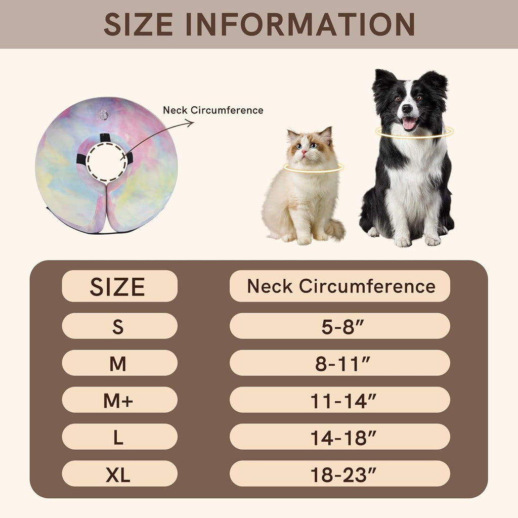 Inflatable Dog Collar, Potective Recovery E Collar for Dogs and Cats, Soft Pet Cone Collar for Small Medium Large Dogs and Cats