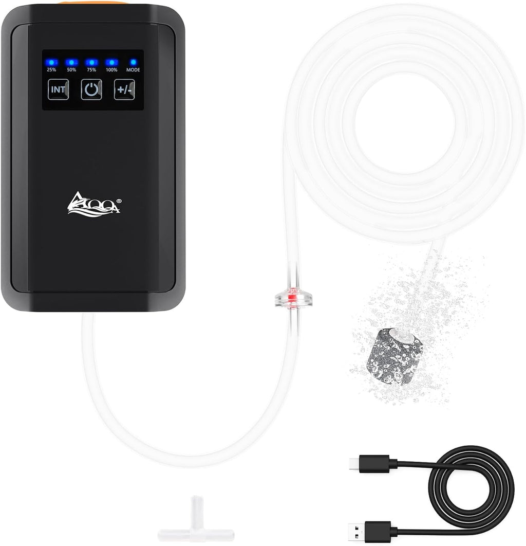 AQQA Rechargeable Portable Fish Bait Bucket Tank Aquarium Air Pump Bubbler
