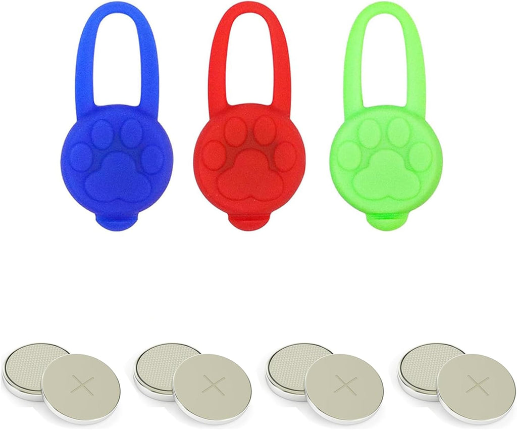 Avando Dog Collar Light, Dog Lights for Might Walking, Waterproof Silicon LED Dog Collar Safety Night Walking Lights for Dog and Cat - Batteries Included (5 pcs)