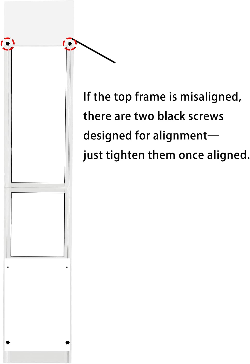 XL Dog Door for Sliding Glass Doors,91.73"-97.64" Adjustable Height
