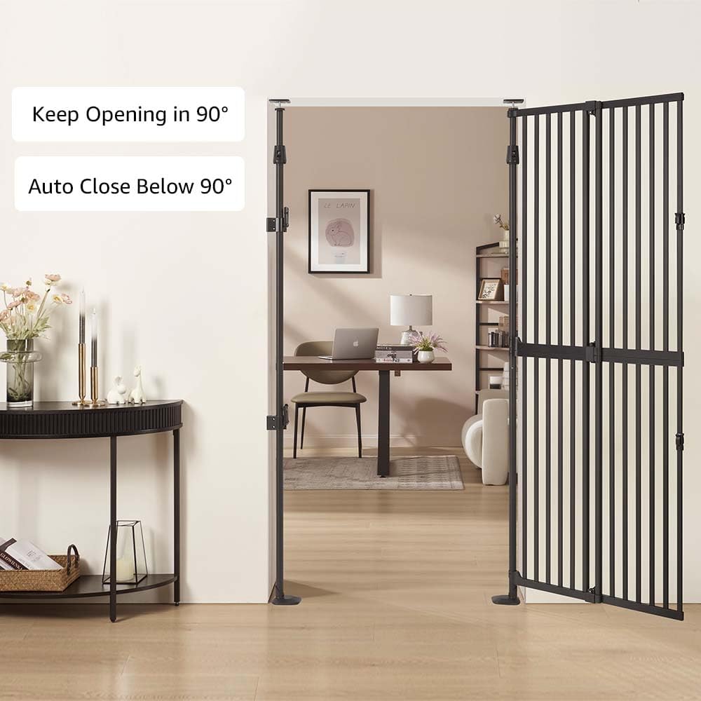unipaws 75" High Extra Tall Cat Safety Gate for Narrow Space, No Drilling