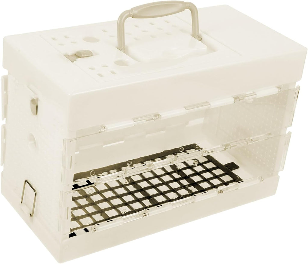HANABASS Portable Bird Cage White Plastic Small 11.40X7.47X5.50in