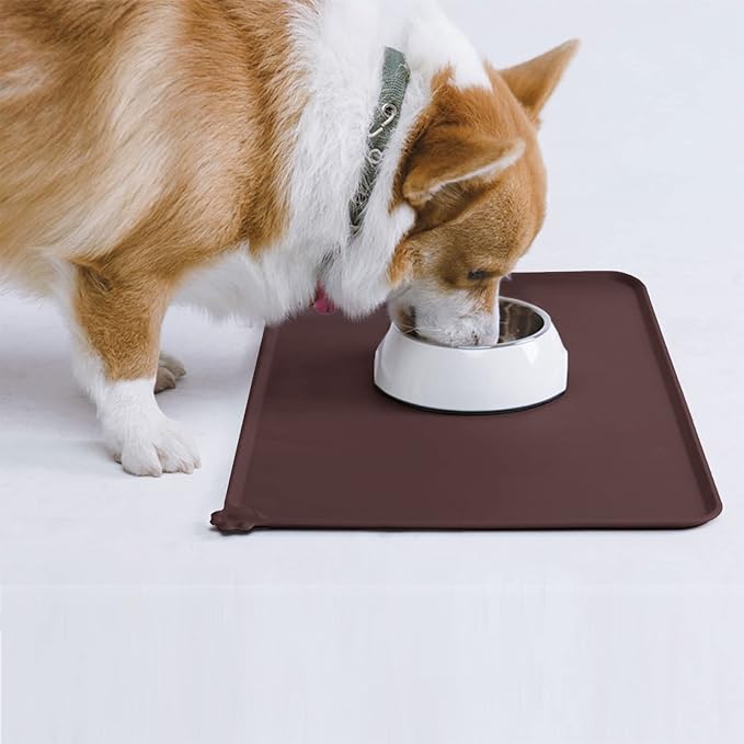 AUDWUD Silicone Waterproof Pet Feeding Mats, Anti Slip Bowl Pad, Dog Mat - Image 7