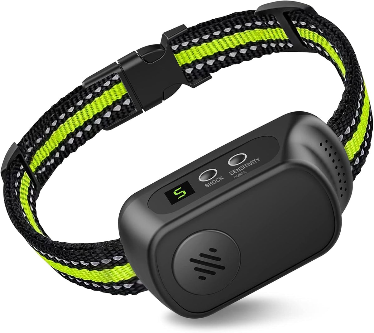 Rechargeable Dog Bark Collar with Beep Vibration and Shock,Anti Barking Collar for Small Medium Large Dogs, Humane Dog Training Device with 5 Adjustable Sensitivity Levels