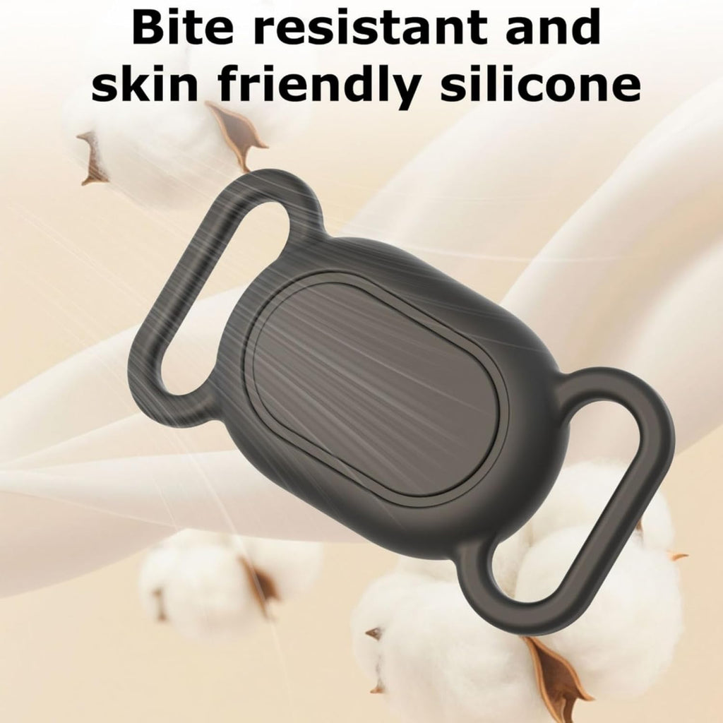 2 Pack Pets Collar Holder for Xiaomi Tag,Lostproof Tracker, Pet Tracking, Waterproof Protective Case (Black+White)