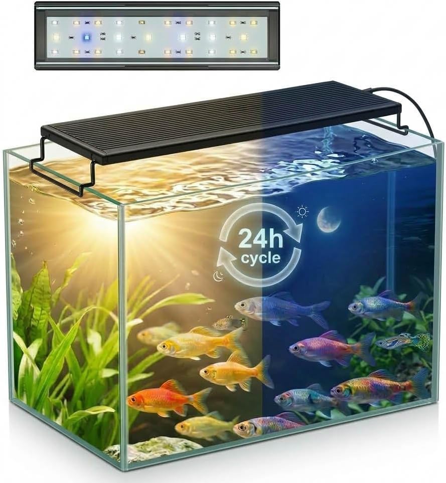 30-35 Inch LED Aquarium Light, Full Spectrum, Timer, Sunrise Sunset, 25W