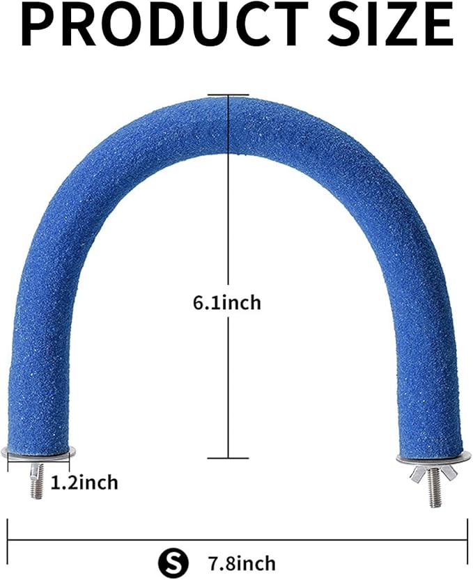 U Shape Parrot Perch Stand Toy Bird Platform Sand Paw Grinding Clean Stick - Image 7