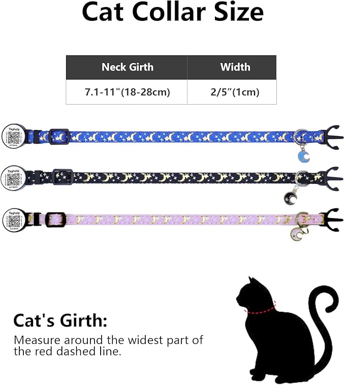 Stars and Moon AirTag Collar - Image 3