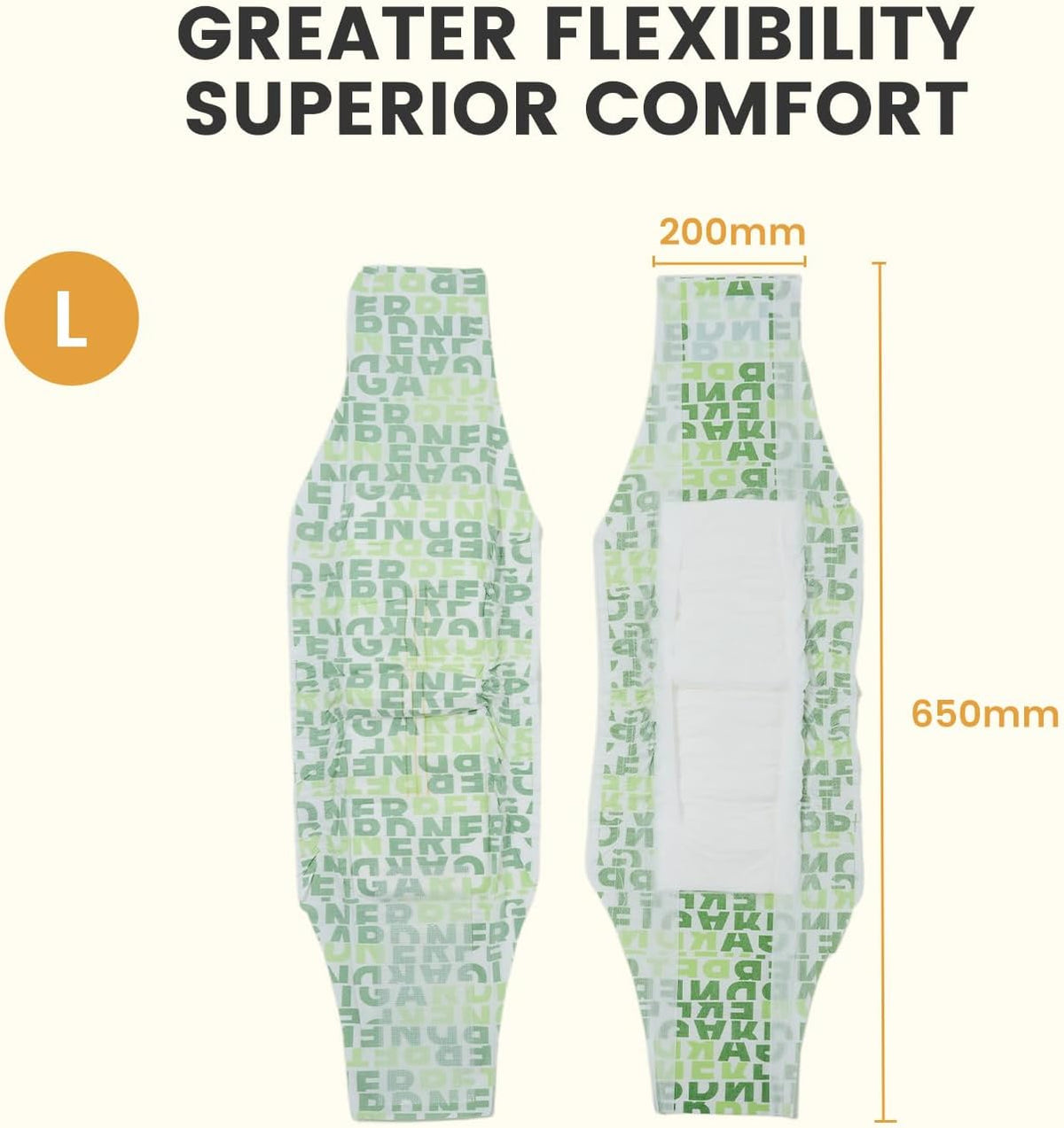 Dog Diapers Male, Medium 16-20" Waist, Max Absorb with Wetness Indicator